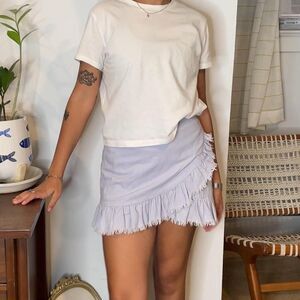 Superdown Women's Blue and White Skirt
